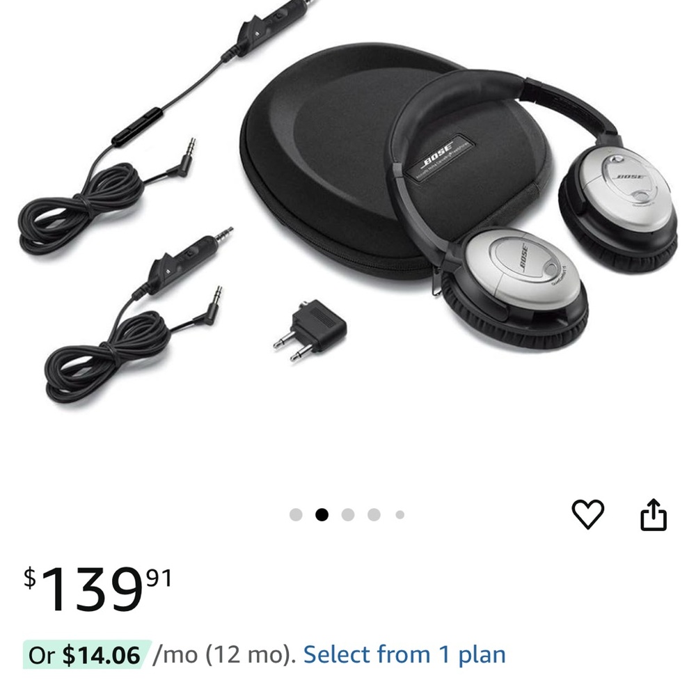 Bose QuietComfort15 Acoustic Noise Cancelling Headphones (New ear pads - Picture 7 of 9